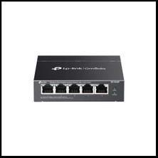 OMADA DS105GP, 5 Port Gigabit, 4 Port Gigabit PoE+, 65W, Yönetilemez, Masaüstü/Vesa Metal Kasa Sessiz Switch