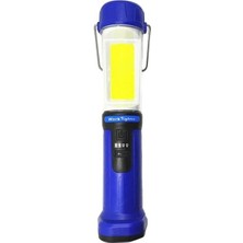 HK-802 Şarjlı 30 Beyaz + 20 Mavi-Kırmızı Smd LED / 55 Cob Ledli 5 Modlu Çalışma Lambası