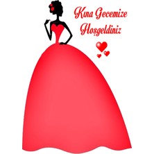 Gelin Kınası Magnet Büyük Boy 6,5x9,5 cm 16 Adet Gelecek