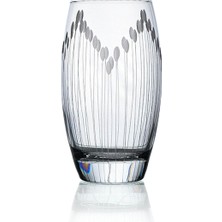 6'lı Renkli Büyük Boy Su ve Meşrubat Bardağı 500CC Vega Desenli