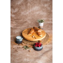 Ahşap Yuvarlak Pasta Servis Tabağı 29 Cm, Şık ve Dayanıklı, Kahverengi