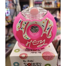 Donut Şeklinde Silikon Korumalı Pipetli 380ML Plastik Matara Suluk
