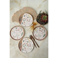 Renkli 22 cm 4'lü Pasta Tabağı Seti, Şık ve Kullanışlı Yemek Gereçleri