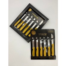 Parlak Simli Meyve Bıçakları Seti, 12 Parçalık Şık ve Kullanışlı Tasarım