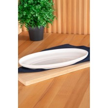 Oval Porselen Kayık Tabak, 29 Cm, Şık ve Modern Tasarım, Kullanım Kolaylığı Sağlar
