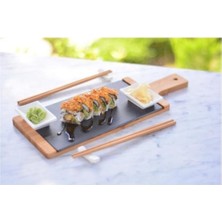 Beyaz 10'lu Sushi Seti, Şık ve Kullanışlı, Ev ve Davetler Için Ideal Seçim