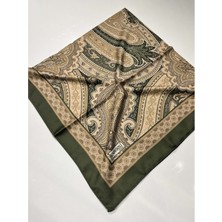 Ipekseli Pamuklu Eşarp Desenli - 6