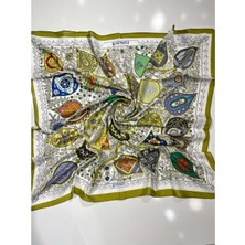 Ipekseli Pamuklu Eşarp Karışık Desen - 10