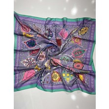 Ipekseli Pamuklu Eşarp Karışık Desen - 6