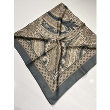 Ipekseli Pamuklu Eşarp Desenli - 18