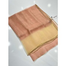 Armanda Taşlı Simli Tül Şal %30 Ipek - 3