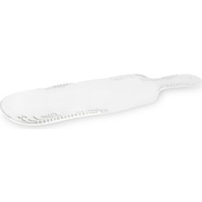 Büyük Beyaz Melamin Servislik 44.2X14.1X1.2 Cm, Şık ve Dayanıklı Tasarım