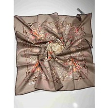 Siyane Naturel Desenli Eşarp - 8