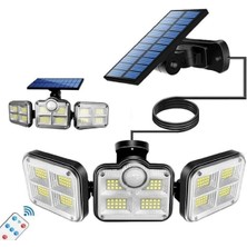 Solar Güneş Enerjili 122 Ledli Hareket Sensörlü Bahçe Aydınlatma Sokak Lambası Solar