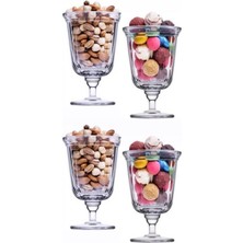 Turuncu Kristal Cam Dondurmalık 4'lü, Şık ve Zarif Tasarım