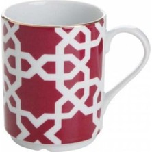 Morocco Fuşya Kupa Desen 345CC, Şık ve Kullanışlı, Günlük ve Özel Anlar Için Ideal