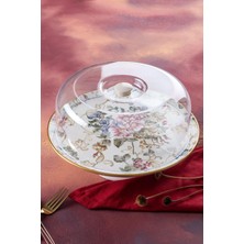 Renkli Ayaklı Kek Fanusu 30 Cm, Şık ve Zarif Tasarım