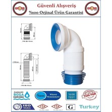 Körüklü Eksantrik Kada Klozet Gideri - Telli - Dirsekli