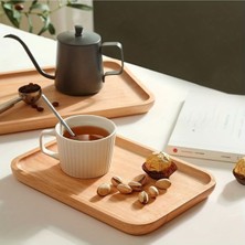 Bambu Dikdörtgen Servis Tabağı Seti, 30X20 Cm, Kahverengi, Şık ve Kullanışlı