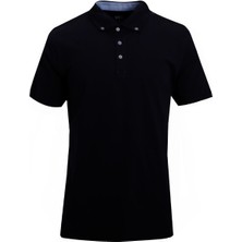 Uki Lacivert Comfort Fit Polo Yaka Pike T-Shirt