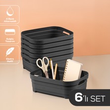 6'lı 2,8 Litre Saklama Kutusu Antrasit