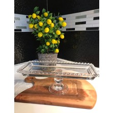 Turuncu Ayaklı Dikdörtgen Sunumluk, 30X13 Cm, Şık ve Kullanışlı Tasarım