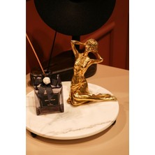 Doğal Mermer Masa ve Sehpa Dekoru, 28 Cm, Şık ve Zarif Tasarım