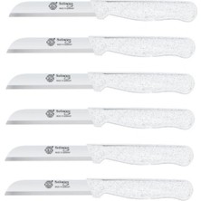 Simli Meyve Bıçağı 6'lı Beyaz, Şık ve Kullanışlı Mutfak Seti