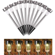 Solar Bahçe Lambası 10 Lu Set Direk Aydınlatma - Güneş Enerjili LED Işık, Su Geçirmez, Dış Mekan Aydınlatması, Kolay Kurulum, Enerji Tasarruflu, Modern Tasarım