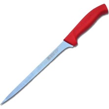 Kırmızı 21 cm Sürbısa Fleto Bıçağı, Sap Hariç, Güçlü ve Şık Tasarım
