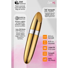 LoveXO Ruj Tasarımlı Özel Mini Bullet Vibratör Sarı- Klitoris Uyarıcı