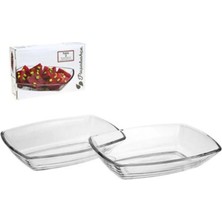 Turuncu Cam Sunum Tabağı, 8'li Kahvaltılık ve Çerezlik Set