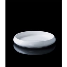 Beyaz Porselen Yuvarlak Tabak 24X3,8 Cm, Şık ve Dayanıklı Tasarım