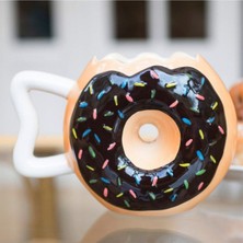 Beyaz Donut Temalı Kupa, Sıcak ve Şık Tasarım