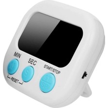 Beyaz Dijital Mıknatıslı Mutfak Zamanlayıcı ve Fırın Timer
