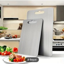 Gri Paslanmaz Çelik Kesme Tahtası 20X30 ve 24X34 Seti, Mutfak Için Ideal Seçim