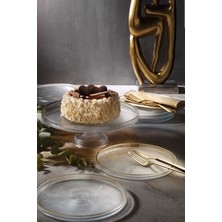 7 Parça Pasta ve Sunum Seti, Altın Yaldızlı, Şık ve Zarif Tasarım