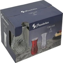 Şık Kristal Çay Bardağı Takımı, 6'lı, 155 Cc, Beyaz, Orijinal Kutuda