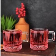 Turuncu Elysia Kulplu Bardak 195 cc 2'li Set, Şık ve Kullanışlı Tasarım