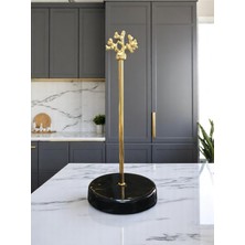 Şık Siyah Seramik Rulo Peçetelik Mutfak Aksesuarı