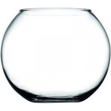 Turuncu Cam Fanus Vazo 11X8 cm Şık ve Modern Dekoratif Obje