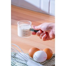 Turuncu Mini Cam Ölçü Kabı, 125 Ml, Pratik ve Şık Mutfak Gereci