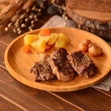 Kahverengi 25 cm Yuvarlak Penne Tabak Şık ve Dayanıklı Mutfak Gereci