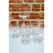 Yeşil Cam Lümenli Küçük Kase, Bal, Reçel, Kahve ve Çikolata Ikramlık Seti, 6 Adet