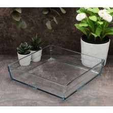 Kahverengi Kare Borcam Tepsi, Şık ve Dayanıklı Mutfak Gereçleri