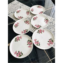 Pembe 6'lı Servis ve Pasta Tabağı Seti, Şık ve Kullanışlı Ev Gereçleri