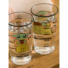 Renkli Yoda Baskılı Su Bardağı Seti 2'li, 570 Ml, Şık ve Dayanıklı Tasarım