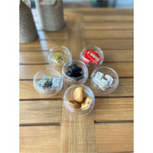 Turuncu Çift Çidarlı Minik Kase Lokumluk ve Sunumluk Seti