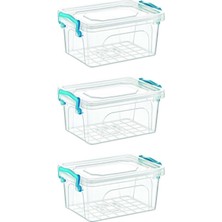 Turuncu Kapaklı Saklama Kabı 7.2 Lt 3'lü Set, Güvenli ve Pratik Saklama Çözümü