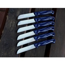 Parlak Tırtıklı Meyve Sebze Bıçakları 12'li Set